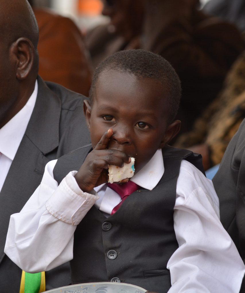 Looks like Grant is enjoying his bit of cake.