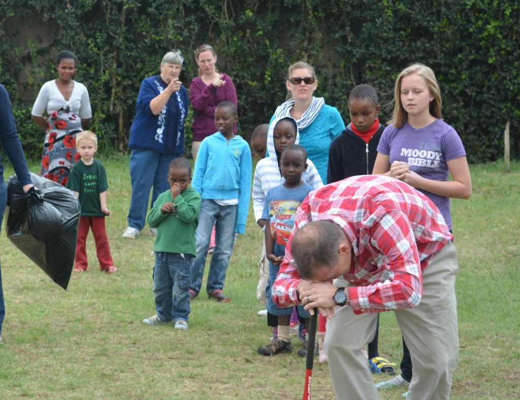 Dan demonstrates how to do the 'dizzy izzy' relay.