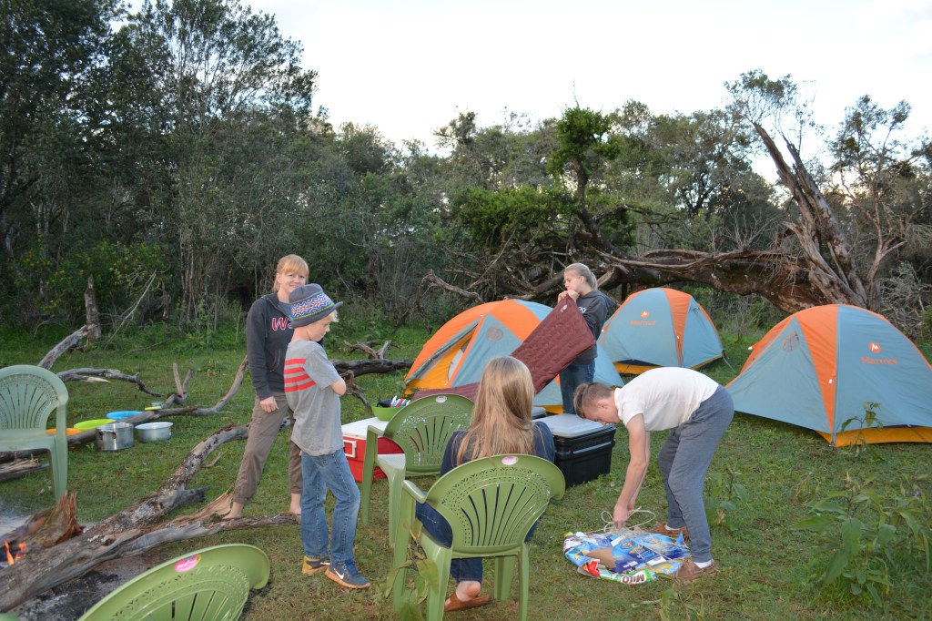 Our very basic campsite